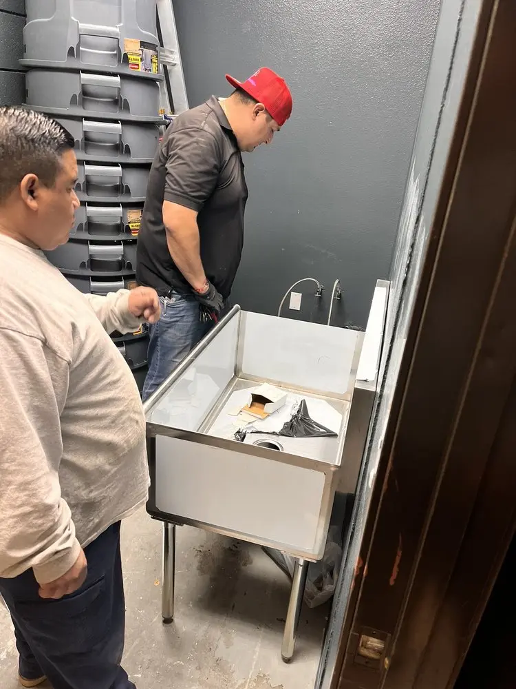 Commercial plumbing and sink installation in Metcalf